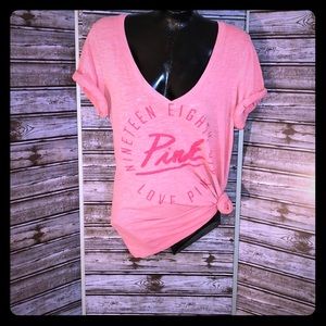 COPY - 🌴VICTORIA SECRET’S PINK-L- VNECK SHORT SLEEVE